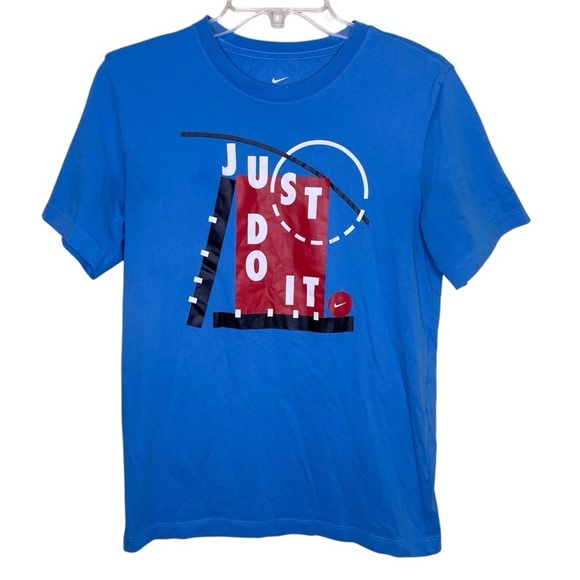 Nike Dri-fit Just Do It T-Shirt Blue Size S - Picture 1 of 8